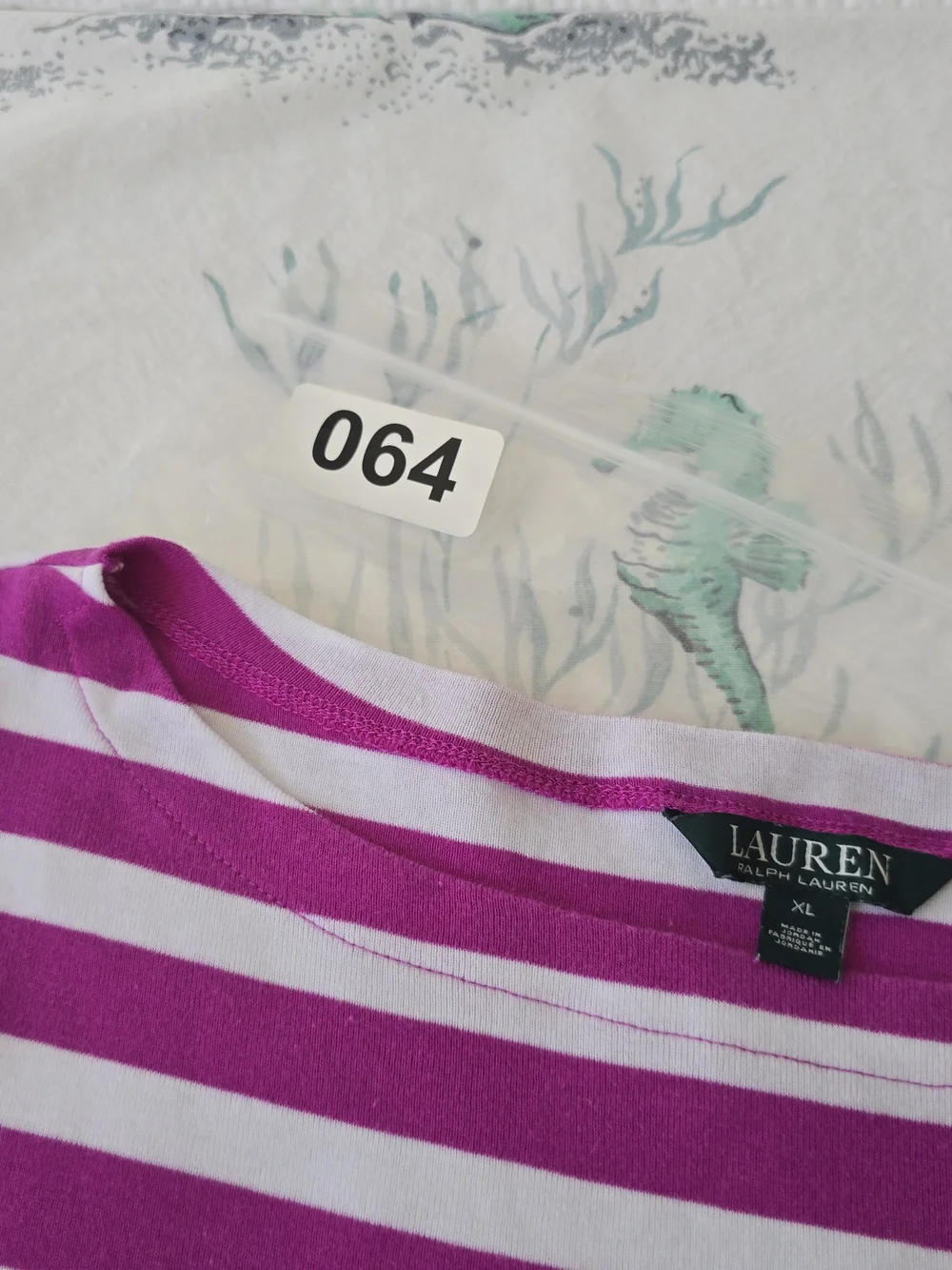 Ralph Lauren Pink and White Striped Boatneck Top - Picture 7 of 7